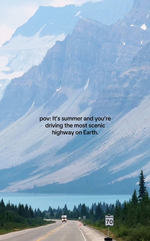📍Icefields Parkway ⬇️ Stretching 232 km between Lake Louise and Jasper, this drive takes about 3 hours without stops… but trust me, you’ll want 4–6 hours (or more) to soak it all in. Glaciers, turquoise lakes, waterfalls & endless mountain peaks, wildlife sightings and views that look straight out of a movie… 🗺️ Here are some of my favourite stops between Banff and Jasper: – Vermilion Lakes – Backswamp Viewpoint – Hillsdale Meadow Viewpoint – Morant’s Curve – Lake Louise – Crowfoot Glacier Viewpoint – Bow Lake Viewpoint  – Peyto Lake Viewpoint  – Mt Patterson / Snowbird Glacier Viewpoint – Waterfowl Lakes Viewpoint – Howse Pass Viewpoint – Weeping Wall Viewpoint  – Panther Falls – Athabasca Glacier – Sunwapta Falls – Goats & Glacier Lookout – Athabasca Falls – Athabasca Pass Lookout Important road trip tip ⛽️ There are very limited gas stations along the route, mainly at Lake Louise, Saskatchewan River Crossing, and Jasper. Fill up before you go. Cell service is spotty too, so download maps offline. This drive isn’t just a road… it’s an experience 💙 #IcefieldsParkway #BanffToJasper #CanadianRockies #RoadTripCanada #ScenicDrive 