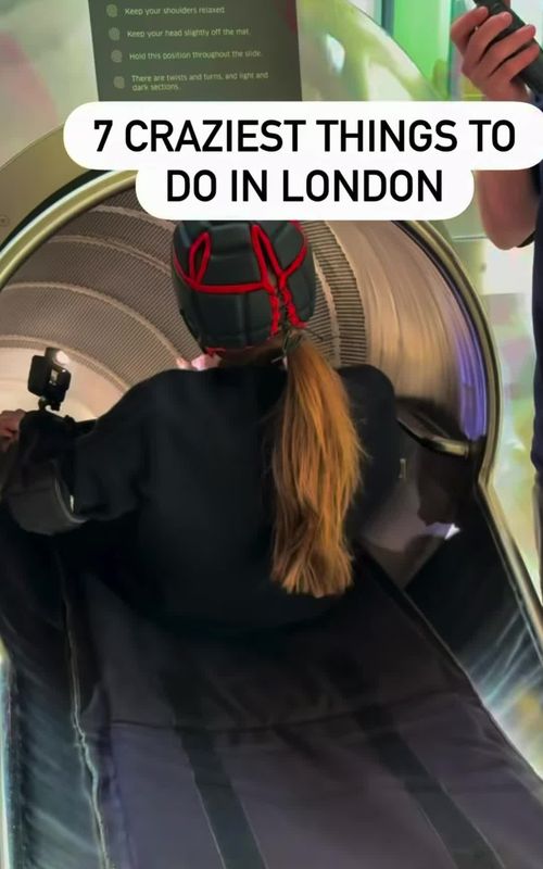 Save this list of 7 crazy things to do in London. 1. World's longest tunnel slide Book via @zip_world_london Queen Elizabeth Olympic Park Minimum height 1.3 metres 2. Floating igloos Book via @skunaboats Canary Wharf All ages welcome 3. Paradox Museum Get 10% off using code LONDONFAMILY10 when you book via the link in my bio Knightsbridge All ages welcome 4. Real life Mario karts Book via @battlekart_stalbans St Albans Minimum height 1.45 metres 5. Climb the 02 Book via @upattheo2 The 02, North Greenwich Minimum age 8 6. Giant Ferrero Rocher at @alba_Idn Book via @alba_ldn Knightsbridge 7. Indoor skydiving Book via @ifly_london The 02 Minimum age 3 Join the conversation...