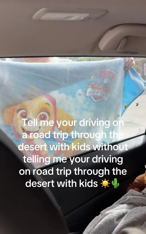 Have you ever made the drive between AZ & CA? Do you do the towel trick? The desert is a hot hot place and the towels keep the sun and extra heat from beating in on them. Safe travels! ☀️🌵 #roadtrip #arizonabound #traveltips #travelhack #homewardbound #roadtripwithkids #MomsofTikTok 