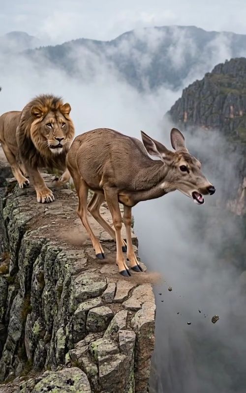 This Deer Made an Impossible Escape… The Lion Couldn’t Follow 😳🦌 This is pure survival. 🦌 High in the mountains, a deer is running for its life — with a predator right behind it. The terrain is brutal, the path is narrow, and one wrong step means a fall into the abyss. But then… it reaches a gap that looks completely impossible. In a split second, the deer makes a decision that changes everything. What happens next shows just how far instinct can go when survival is on the line. This isn’t just speed — this is precision under pressure. 🌍 Life-or-death in the mountains 📷 Real wildlife chase 🦌 Survival instinct at its peak Follow @subterralens for more intense wildlife moments and nature discoveries. #deer #wildlife #nature #animals #survival #predatorprey #naturevideo #wildlifereels #viralreelsシ #trending #explorepage #animals #asmrsound  #lion #pursuit