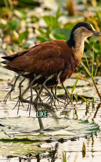 This Bird Looks Like It Has Too Many Legs #WildlifeTok #BirdFacts #NatureFacts #Jacana #AnimalTok At first, it looks like this bird has too many legs. But those “extra legs” belong to jacana chicks hiding under their father’s wings. And with those giant toes, he can carry them across floating lily pads like it’s nothing.