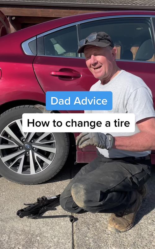 How to change a tire. Love, Dad
