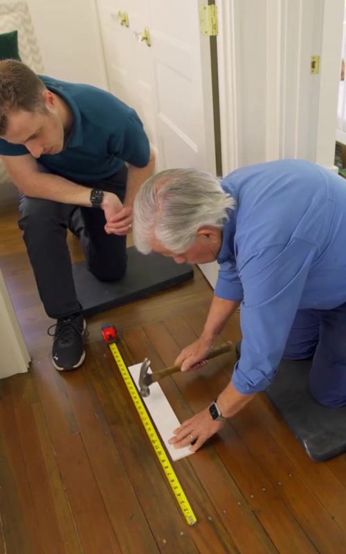 Tired of that creak every time you walk by? 👀 In part one, @Tom Silva breaks down the first steps to fixing a squeaky floor. #ThisOldHouse #homerenovation #homeimprovement #DIY #carpentry 