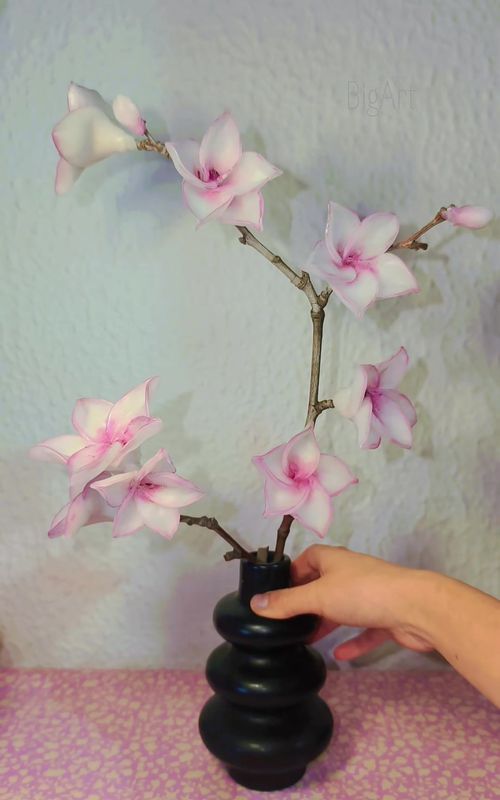Handmade waxflower cherry blossom 🌸  #DIY #handmade #viralvideos #craft #homedecor 