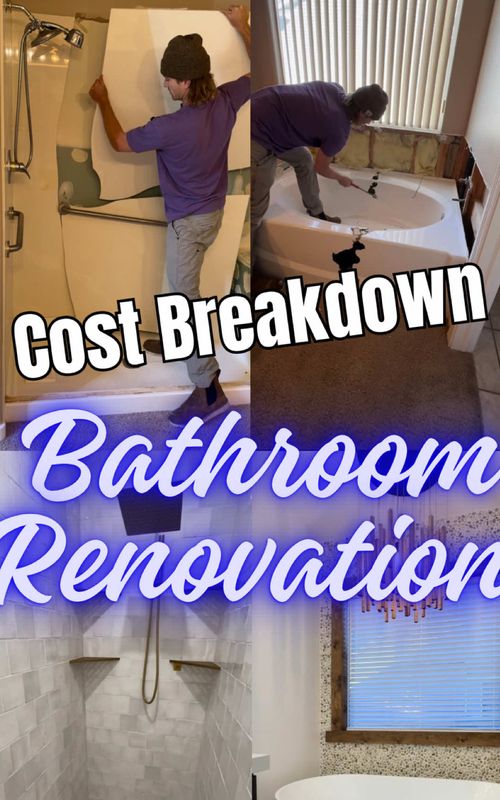 cost breakdown of my master bathroom renovation. I did all the work myself, so this is materials only — came out to $8,402. Honestly pretty happy with how it turned out for the price. #bathroomrenovation #costbreakdown #homeimprovement #construction 