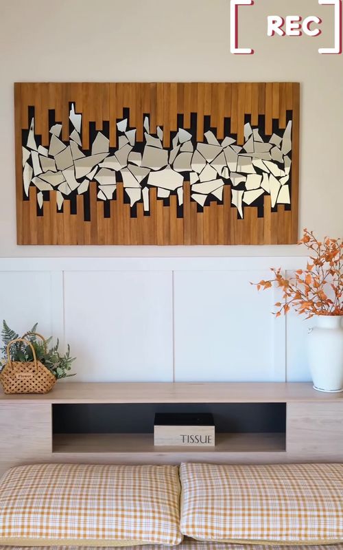 DIY Wall Art Made from Simple Materials#diy #diyproject #homedecor #craft #hack 