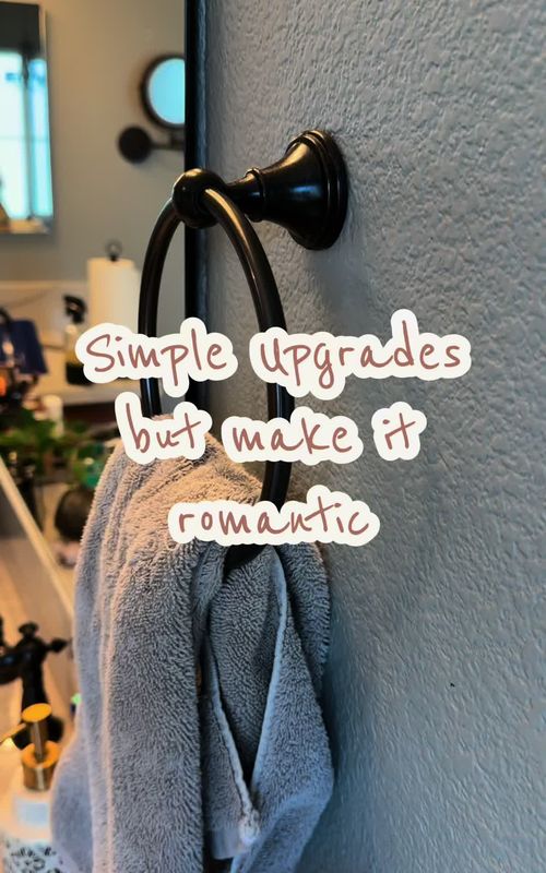 Sometimes I push aside the little upgrades because the end result is an as dramatic as a whole room makeover… but you know the little upgrades are what make the room! Our room cannot be complete without the little touch touches. So here’s to finally taking the time to changing out this towel holder. If you’re interested, the link is in my Amazon storefront. #DIY #diyproject #homeimprovement #upgrade 