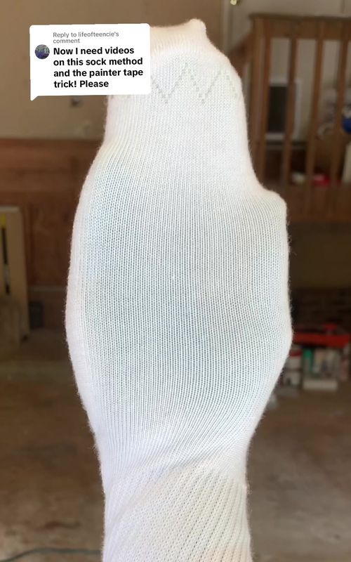 Replying to @lifeofteencie we love the sock hand #painting #DIY #diyproject #furniture #Home #stairs 