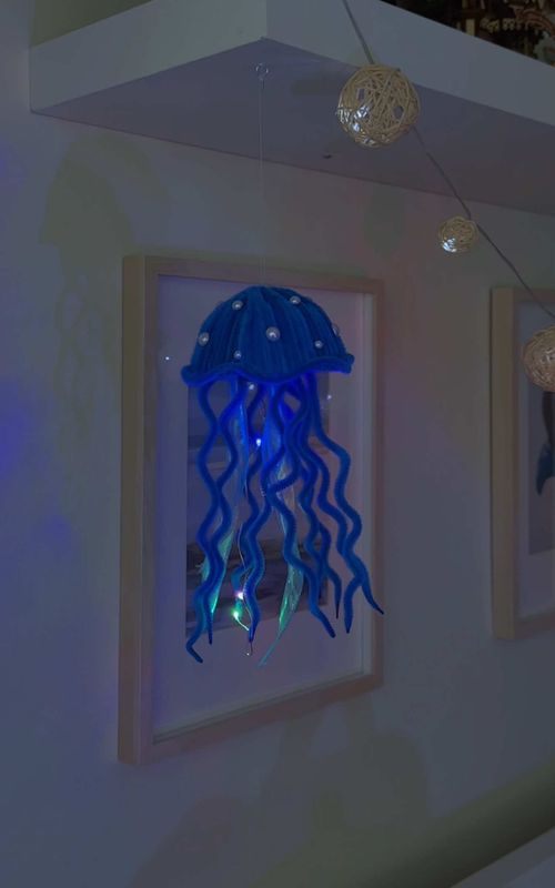 DIY Jellyfish Lamp🪼Quick&Easy Tutorial ✨#diy #craft 