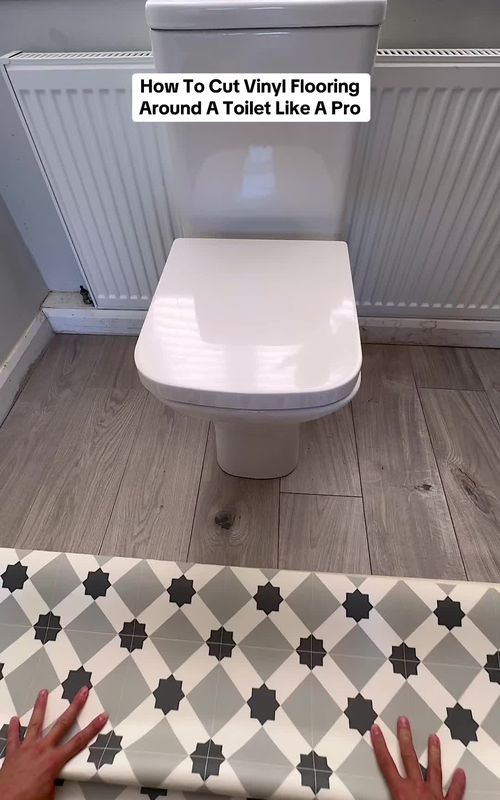 How To Cut vinyl Lino Flooring Around a toilet  #how #howto #vinyl #homeimprovement #diy #vinyl #flooring 