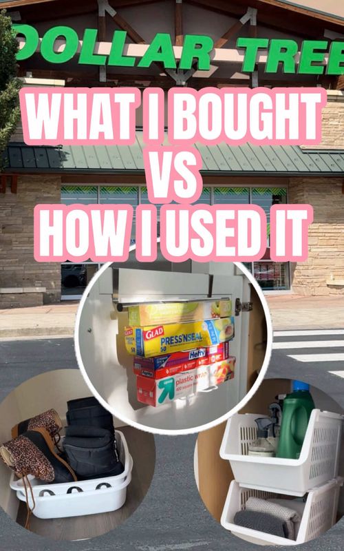 Dollar Tree: What I Bought VS. How I Used It!✨ Which idea was your favorite?! #dollartree #Home #hack #organization #CleanTok 