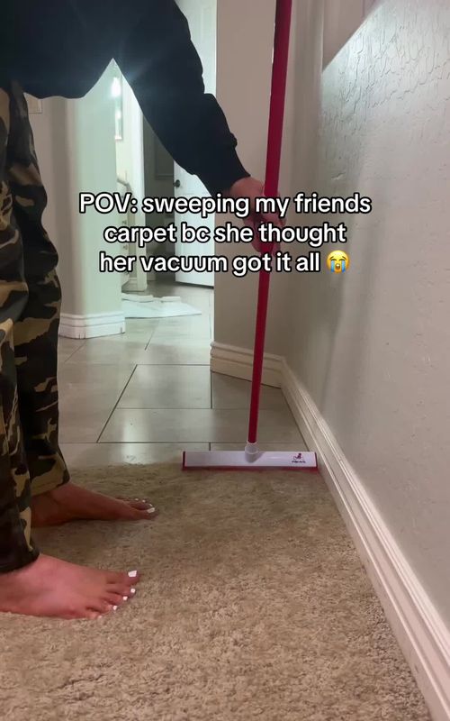 Her mind was completely blown #CleanTok #pethairremoval #pethairremovalbroom #tikokmademebuyit #satisfying 