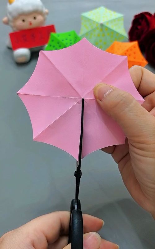 Paper umbrella creation. কাগজ দিয়ে ছাতা তৈরী করা। #papercraft #diy #papercraft #tutorial #foryou 