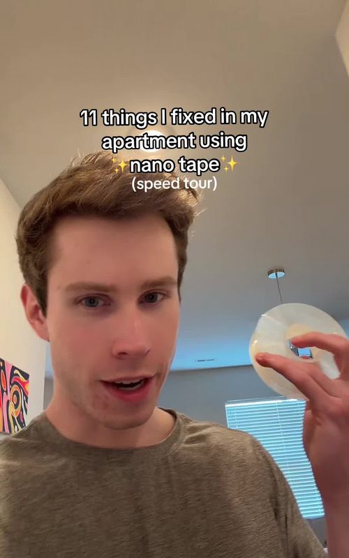 When I tell you I love nano tape…  #apartmenthacks #homeimprovement #nanotape 