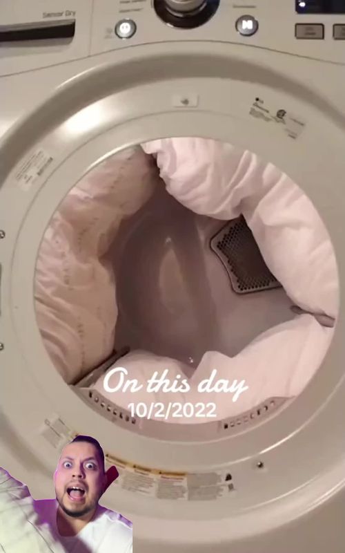 OMG WOW your dryer has special pillow spaces to dry them! #waitwhat #laundrytok #laundryhack #mindblown #LifeHack