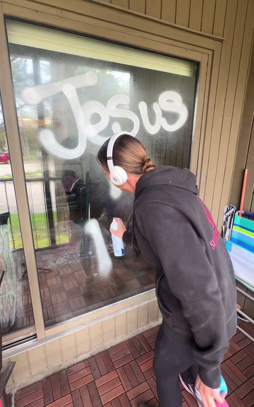 This is your reminder to give your porch that spring cleaning it needs. #spotlessblessings #SpringCleaning #porchclean #CleanTok #cleaningvideos 
