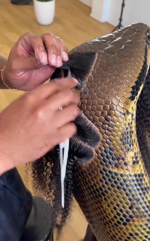 Professional Salon Hairstyling for My Anaconda 🐍#ANACONDA #catchchobanioatmilk🧿🧿📿 #salonline 