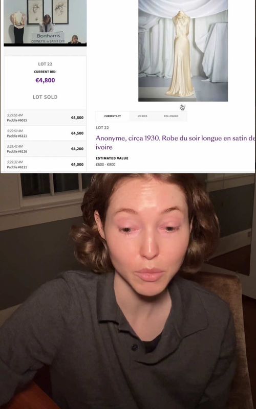 This one got HEATED. a little peak into my crazy. #vintagefashion #auctions #dior