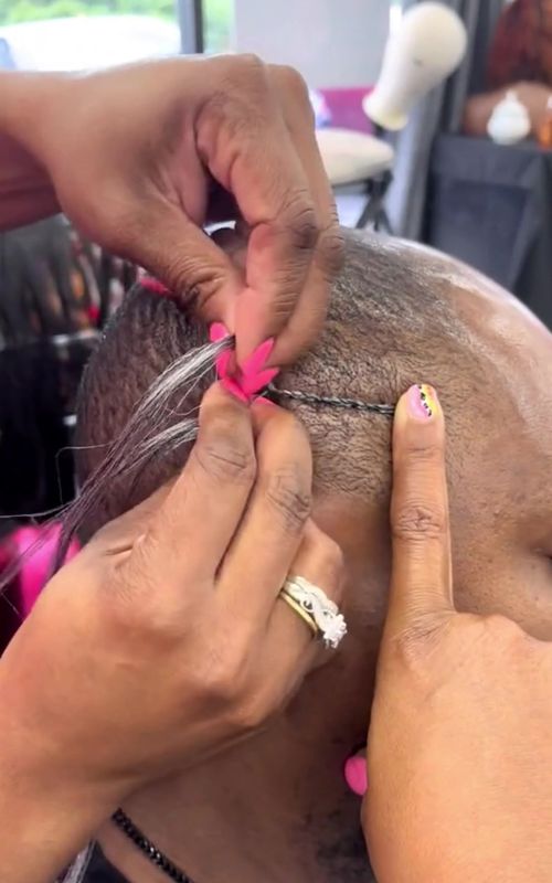 Please call her scalp braider🤣she braided his thoughts!!!!🫣🔥#braids #braidtutorial #hair #hairstyle #protectivestyles #for #fyp #foryoupage #xshair