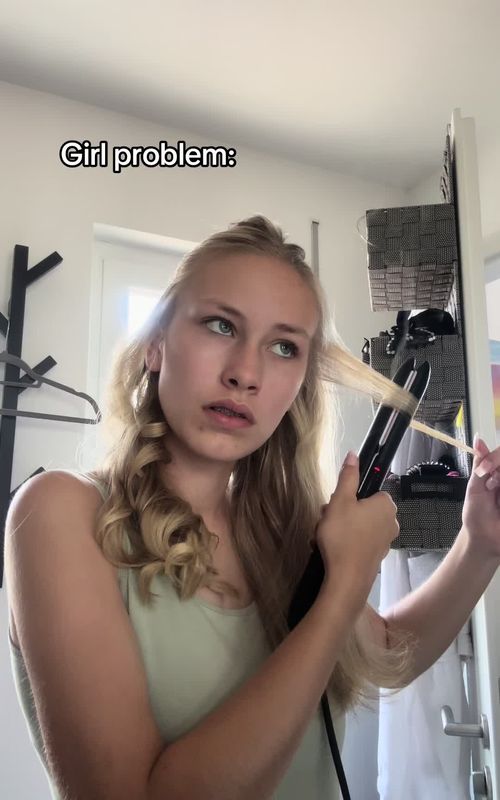 Jeder kennts  #fy #fyp #locken #glätteisen #hairstyle 