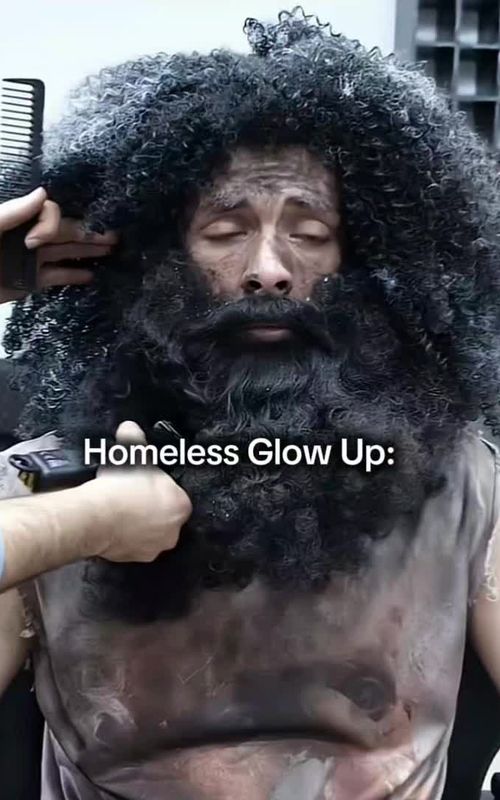 Part 1 | Homeless Glow Up: #transformation#glowup#homeless #haircut#viralvudeostoday 