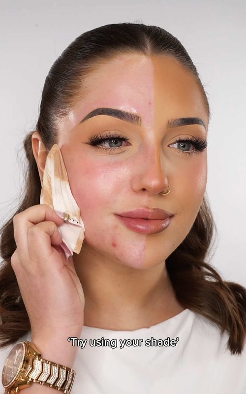 Fake tan vs my natural skin🫣👀 ib @Han 🎀  Products: @neutrogenaukire Makeup Wipes @NARS Cosmetics Creamy Concealer @MCoBeauty UK Miracle Flawless Skin Foundation, Miracle Flawless Setting Spray @Too Faced Chocolate Soleil Melting Bronzing and Sculpting Stick, Better Than Sex Mascara  @Patrick Ta Beauty Major Headlines Double-Take Cream and Powder Blush Duo @Huda Beauty Easy Bake Loose Powder  @M·A·C Cosmetics Skinfinish Sunstruck Matte Bronzer  @Milani Cosmetics Baked Highlighter  #Makeup #PaleMakeup #FakeTan #MakeupTutorial 