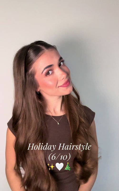 Day 6 of 10 Holiday Hairstyles ✨ #christmashairstyles #longhair #hairturtorial 