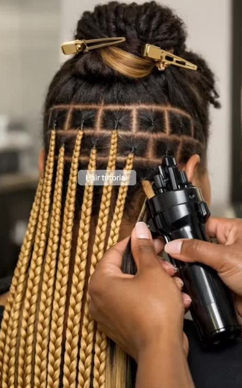 Knotlessbraids, neat and simple #hairstyle #knotlessboxbraids #knotlessbraid #BraidedHairstyles 