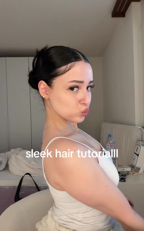 sleek hair tutorial #foryou #viral #hair #sleek #tutorial 