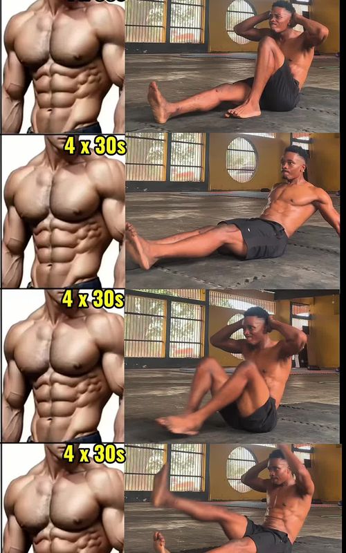 4 exercices 🔥 4 x 30 secondes chacun ⏱️ Zéro matériel 💪 Un circuit abdos complet pour brûler, renforcer et sculpter le core 🧱 Reste concentré, contrôle le mouvement et respire 😤 👉 Enregistre la vidéo et teste le workout !#abdos #absworkout #homeworkout #pourtoiii #fyp 
