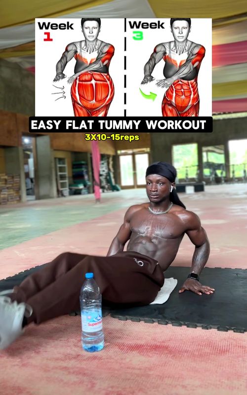 Easy Flat Tummy Workout At Home. #absworkout #abs #flattummy #bellyfat #weightloss #fyp #goviral 