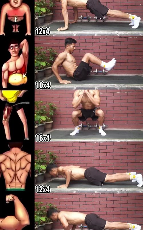 Full Body Home Workout 🏋‍♂️ No Equipment ❌️ Only Bodyweight ✅️