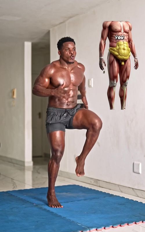 Quick HIIT workout fat burning No Equipment Do this at home #fyp 