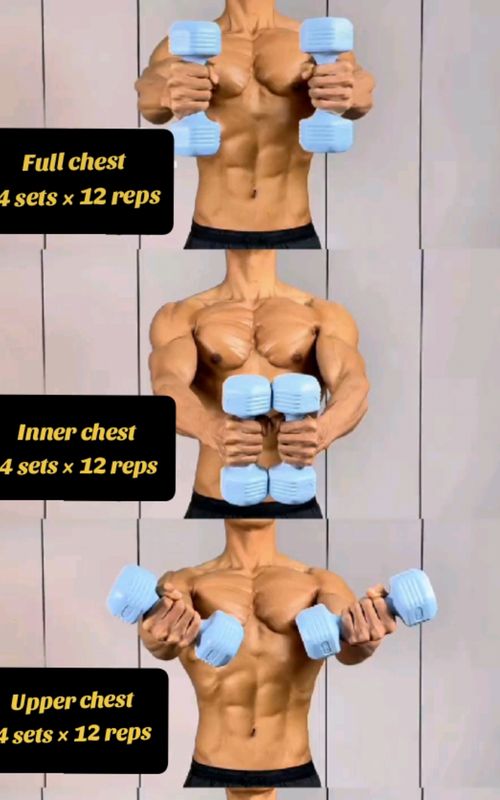 💯💪Exercises to strengthen and build chest muscles  #fitness #muscle #chest #mancuernas #gymmotivation 