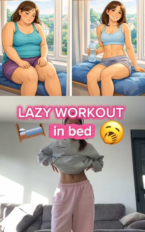 OUR FAVORITE LAZY WORKOUT 🛏️🥱 #challange #lazygirlworkout #fatloss #fullbody 