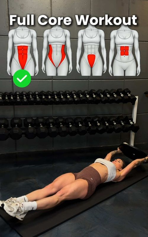 Want stronger abs without doing 100 crunches? Comment CORE and I’ll send you my Six-Pack Abs in 6 Weeks series for free. This is one of my favorite weighted core workouts because it targets every area of the core — upper abs, lower abs, obliques, and deep core stabilizers. And the best part? You can progress into it. Start here: • Beginner: Do the movements without weight just focusing on control and core engagement. • Intermediate: Hold a 10 lb dumbbell or small plate once your form feels strong. • Advanced: Work your way up to a 25 lb plate for serious core strength and definition. The goal isn’t rushing the weight… it’s building a strong, controlled core first. Try this workout 2–3 times per week: 4 core moves 10 reps each 3 rounds total Your abs should be on fire by the end. And remember… visible abs aren’t just about doing endless ab workouts. They come from strong core training + proper nutrition + consistency. If you want the exact plan I use with my clients to build visible abs faster… Comment CORE and I’ll send you my Six-Pack Abs in 6 Weeks series. #coreworkout #absworkout #sixpackabs #corestrength #womensfitness