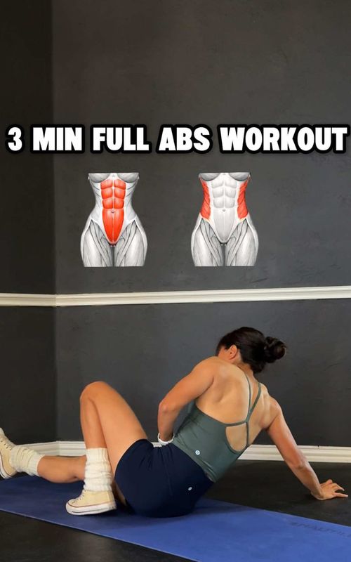 3-Minute Abs Workout at Home - Follow Along! Ready to feel the burn? #abs #core #homeworkout #workouttips #fitnesstips