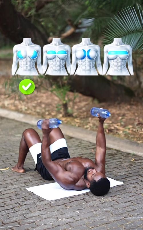 Beginner chest workout at home ⚡️ #trending #fypシ #chestworkout 