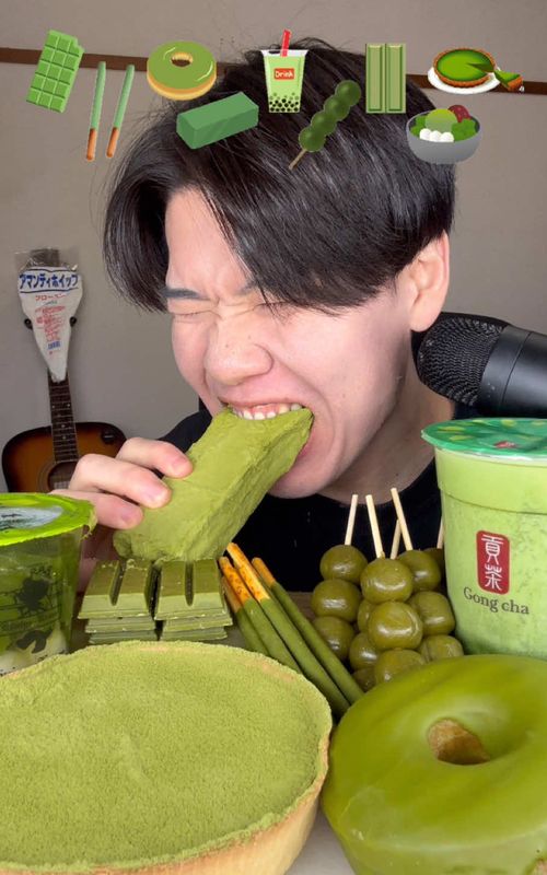 私は抹茶を愛しています🍵#抹茶 #スイーツ #飯テロ #大食い#mukbang #asmr #sweet 