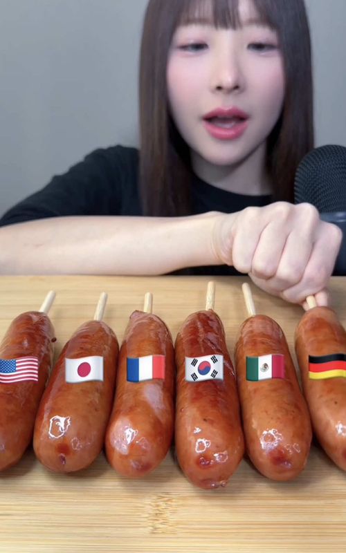 パート 32 | パリッパリの巨大ソーセージ爆食い😋#mukbang #asmr #飯テロ #sausage #먹방 