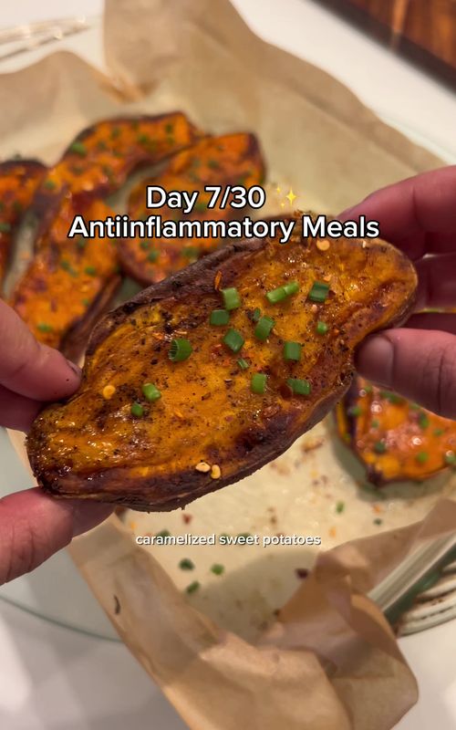 Day 7/30 Antiinflammatory Meals | Viral Caramelised sweet potato #sweetpotatoes #antiinflammatory #nourishedbyyasmin #healthycooking @LidlGB 