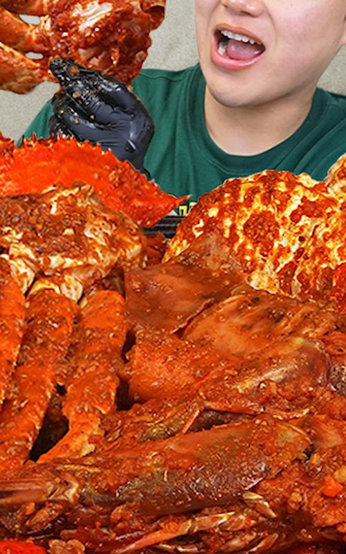 Boiling Seafood Mukbang🦀🦐  #foryou #foryourpage #foru #fyp #foryoupage #asmr #mukbang #mukbangkorean #cookingasmr #cooking #cook #boilingseafood #seafood #shrimp #crab #scallops #abalone #lobster #squid #해물찜 #보일링씨푸드 #새우 #전복 #가리비 #오징어