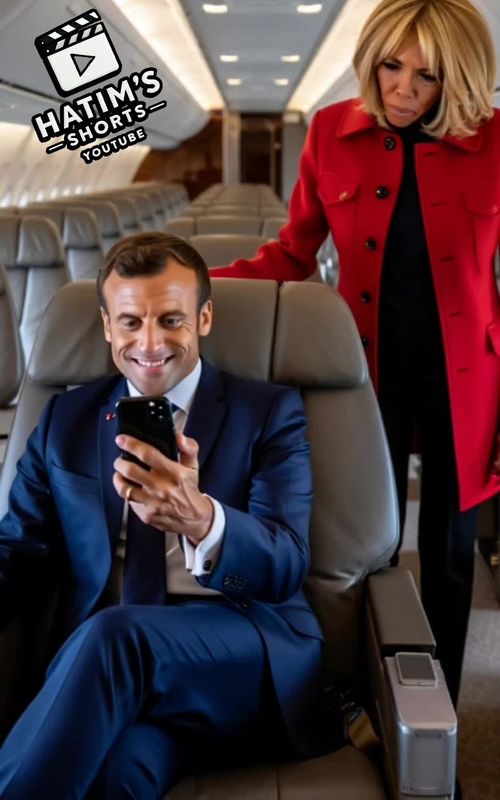 What really happened between Macron and Brigitte on the flight to Vietnam?  POV: Macron just wanted to scroll… Brigitte had other plans! AI-generated parody — just for fun! Officially: It was just playful teasing, as Macron confirmed. #Macron #BrigitteMacron #FunnyVideo #AIFun #CoupleGoals #PlaneDrama #PoliticalHumor #France #Satire #ViralVideo