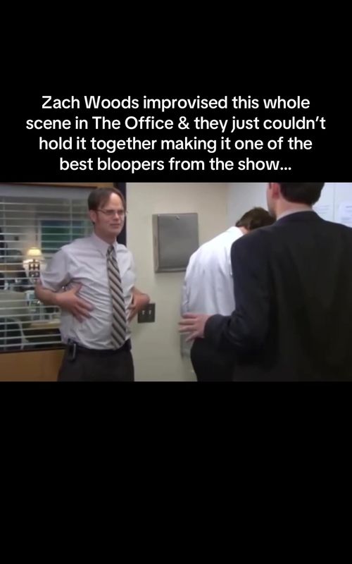 Zach Woods improvised this whole scene in The Office & they just couldn’t hold it together making it one of the best bloopers from the show… #theoffice #bloopers #comedy #funny #fyp 
