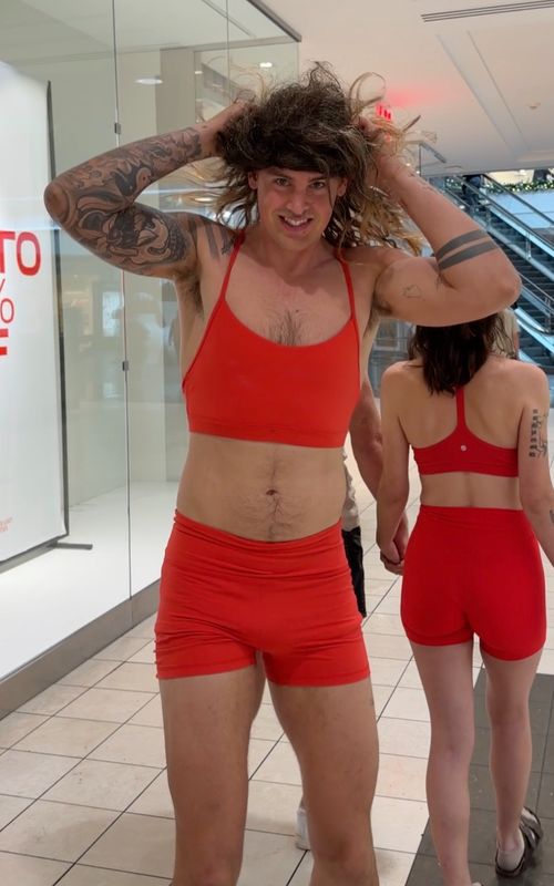 He wouldn't let go of my hand! 🤯 PART 1 I dressed up as my little brother's wife to prank him at the mall. #surprise #foryoupagе #fyp #fypシ #viral #OOTD #prank #funny