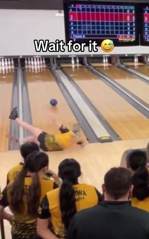 A #strike is a strike 🤷‍♀️😂 (via @Brooklyn peck) #bowling #funny #blooper #espnsocial 