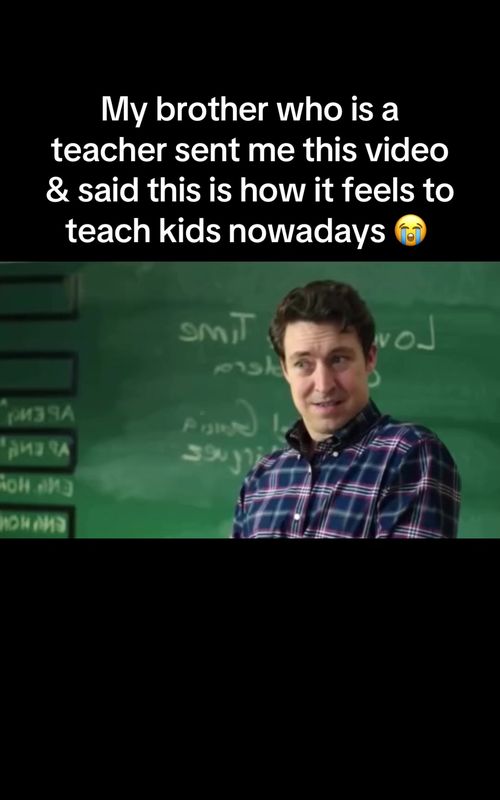 My brother who is a teacher sent me this video & said this is how it feels to teach kids nowadays 😭 #funny #comedy #teaching #kids #2026