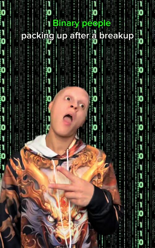 Binary breakups are always so coded 😔 #comedy #funny #lgbtq #nonbinary #satire 