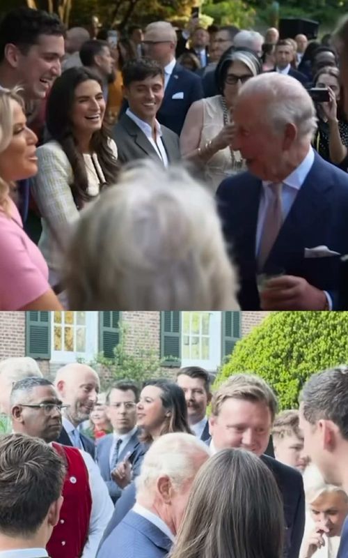 King Charles meets himself! “Keep Trying” 😂👑 WATCH ALL angles!  #kingcharles #impressions #fyp #trending 