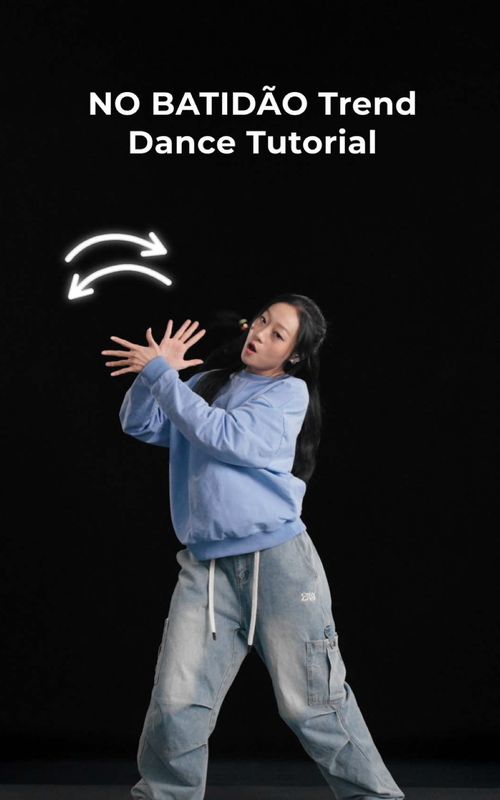 NO BATIDÃO trend dance tutorial, slowed, mirrored, with Singsinging | dc @y u u n a #nobatidao 